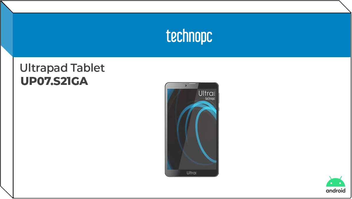 Technopc Ultrapad UP07.S21GA 7'' IPS 4 Core 2GB 16GB 3G GPS BT4.0 Android 10 Tablet TPTAB10F010398 3