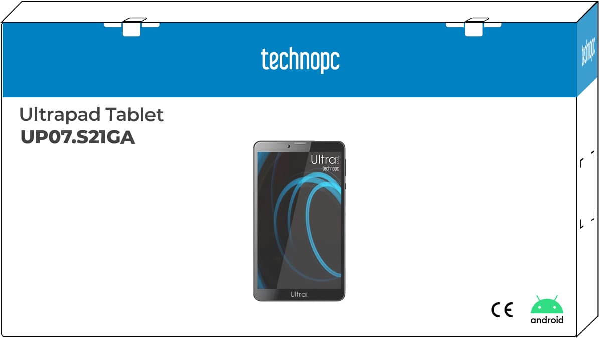 Technopc Ultrapad UP07.S21GA 7'' IPS 4 Core 2GB 16GB 3G GPS BT4.0 Android 10 Tablet TPTAB10F010398 4