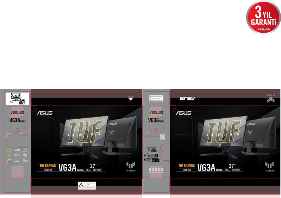 Asus Tuf Gaming VG279Q3A 27 inç 180Hz 1ms Full HD Adaptive Sync IPS Gaming Monitör 6