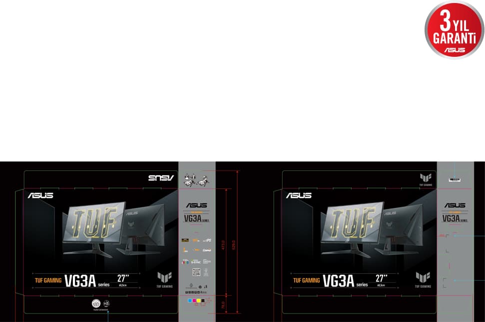 Asus Tuf Gaming VG27AQ3A 27 inç 180Hz 1Ms WQHD Adaptive Sync Fast IPS Gaming Monitör 6