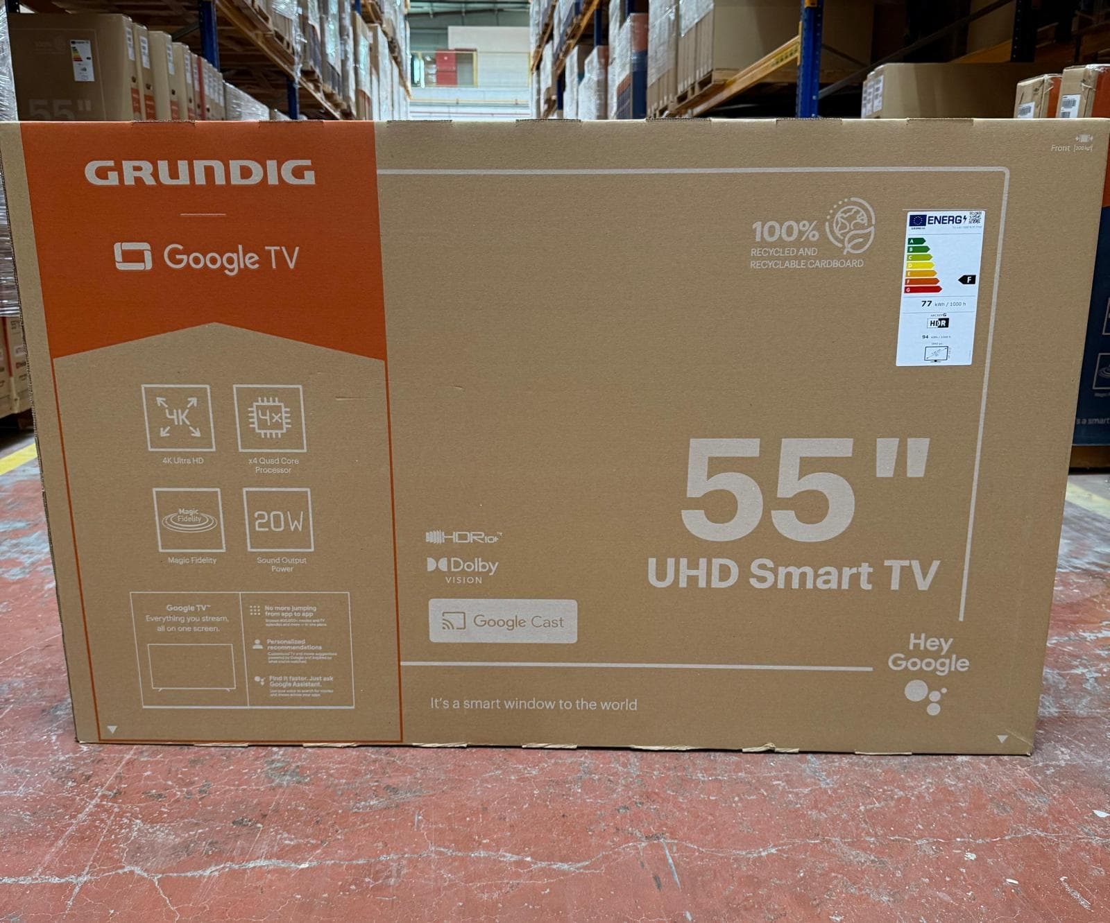 Grundig 55 GJU 7000 B 55" 138 Ekran 4K Ultra HD Google Smart LED TV 8