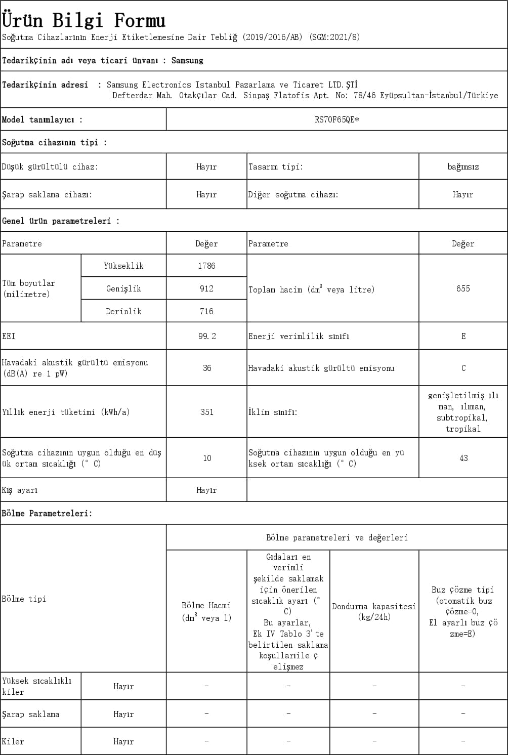 Samsung RS70F65QEFTR 655 Lt Gardırop Tipi Buzdolabı 6