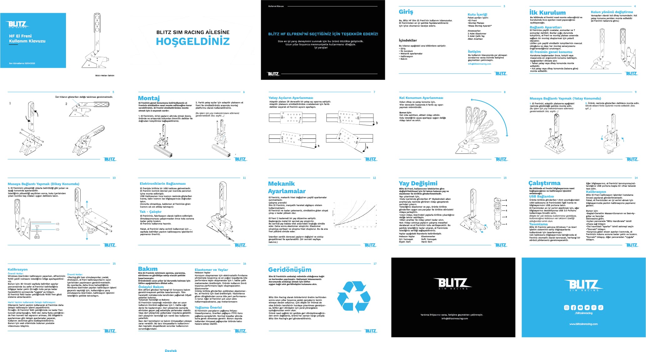 Blitz Yarış Simülasyonu El Freni USB Pc Uyumlu 8
