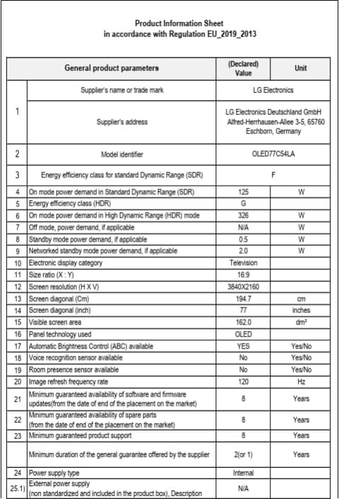 LG OLED77C54LA 77'' 195 Ekran Uydu Alıcılı 4K Ultra HD Smart webOS OLED Evo TV 6