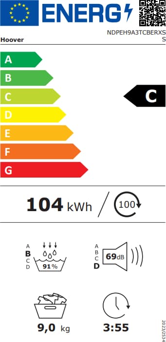 Hoover Ndpeh 9A3TCBERXSS 9 kg Wi-Fi  Bağlantılı Isı Pompalı Kurutma Makinesi 6