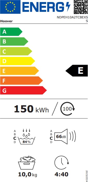 Hoover NDPEH10A2TCBEXSS 10 kg Wi-Fi  Bağlantılı Isı Pompalı Kurutma Makinesi 6