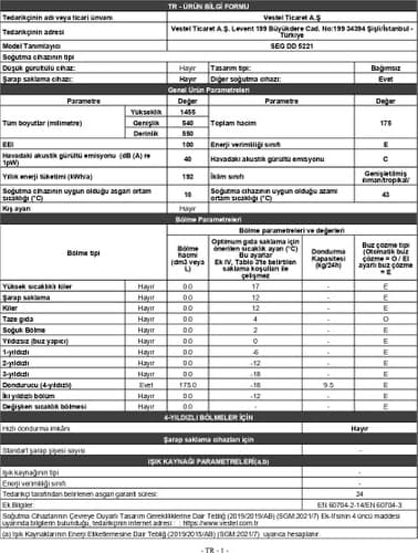 SEG DD 5221 5 Çekmeceli Derin Dondurucu - Beyaz Eşya 6