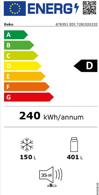 Beko 678551 EDI Tencere Soğutma Teknolojili No Frost Buzdolabı D Sınıfı 5