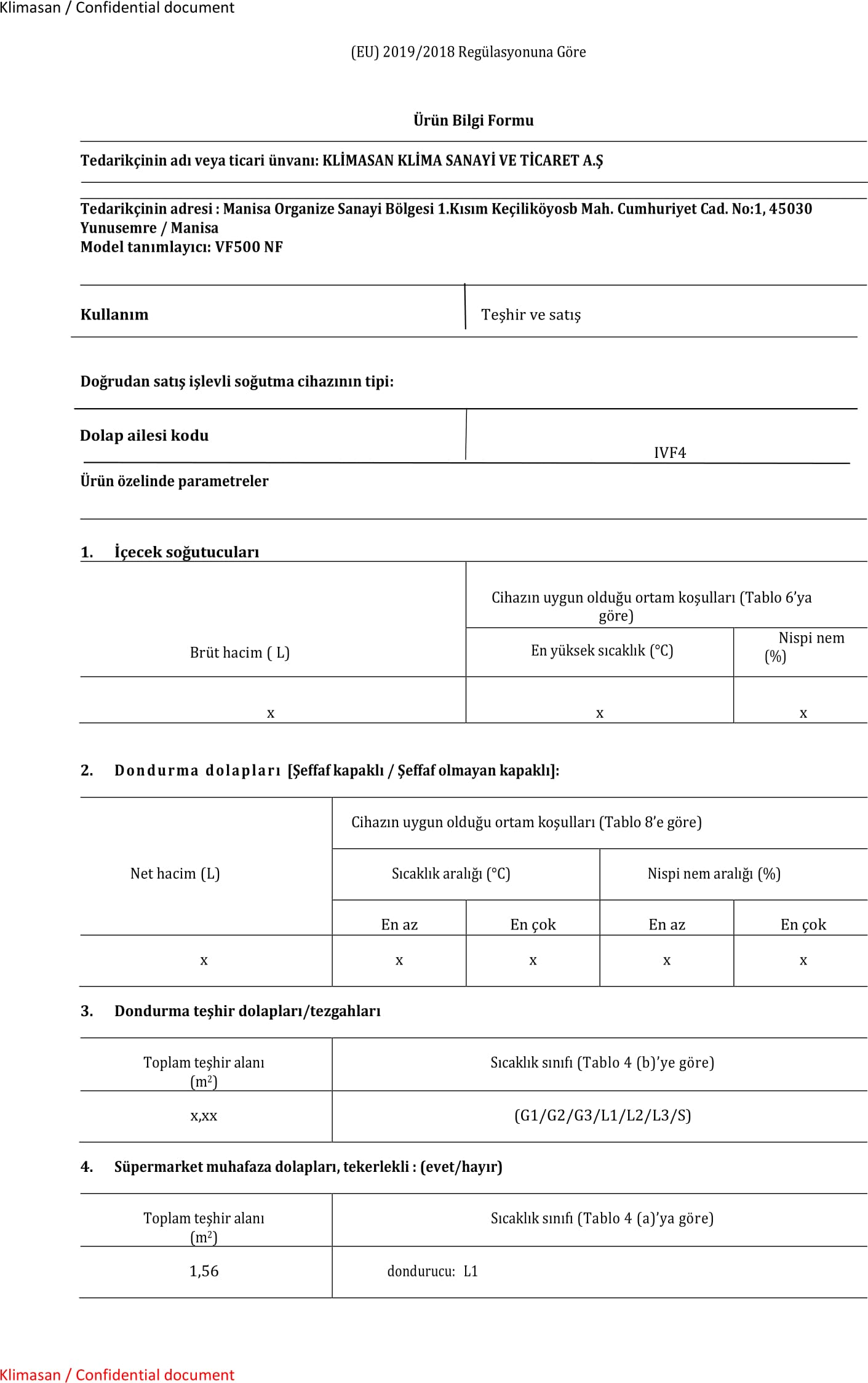 Şenocak VF500 Nf Dikey Cam Kapılı Dondurucu Difriz Nofrost 500LITRE 3