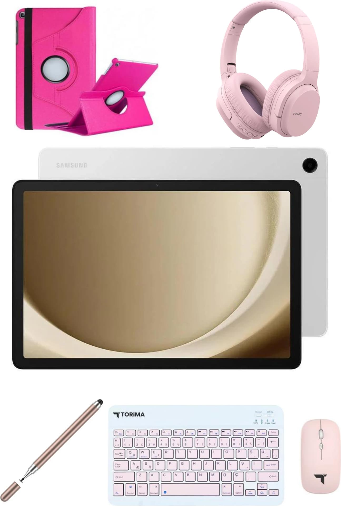 Samsung Galaxy Tab A9 Plus 8 GB Ram 256 GB 11'' Tablet+Kılıf+Kalem+Klavye+Mouse+Kulaklık 7
