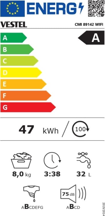 Vestel CMI 89142 WIFI 8 Kg 1400 Devir Çamaşır Makinesi 3