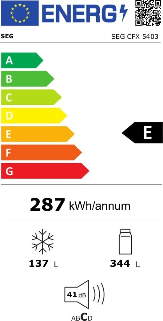 SEG Cfx 5403 No-Frost Kombi Tipi Buzdolabı - 508 Lt Geniş Hacim 6