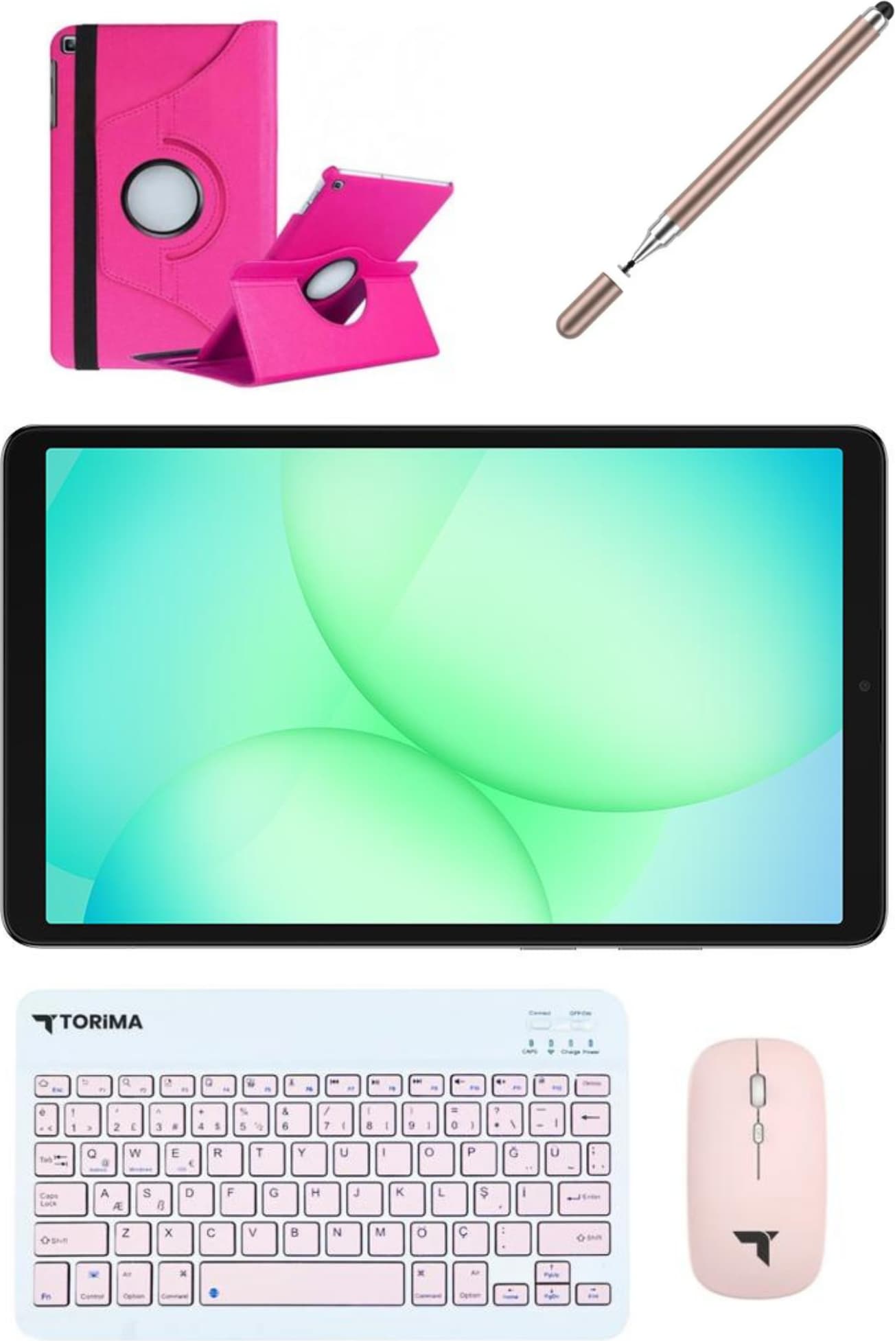 Samsung Galaxy Tab A11 8gb 128GB 8.7" Tablet+ Pembe Kılıf+Kalem+Klavye+Mouse 6