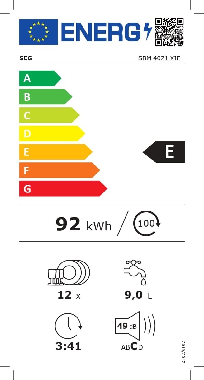 SEG SBM 4021 XIE 4 Programlı Bulaşık Makinesi 4