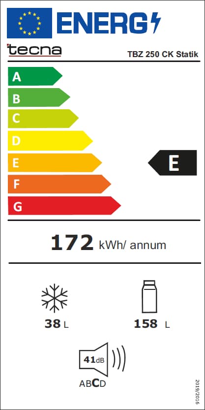 Tecna Tbz 250 Ck Statik 196LT Çift Kapılı Beyaz Buzdolabı 4