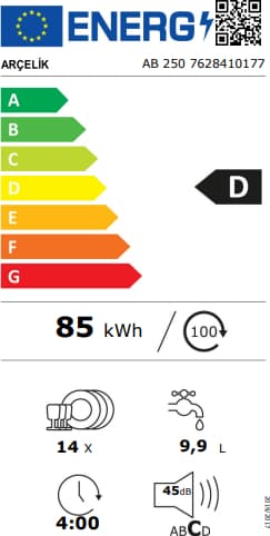 Arçelik AB 255 Ankastre Bulaşık Makinesi 4