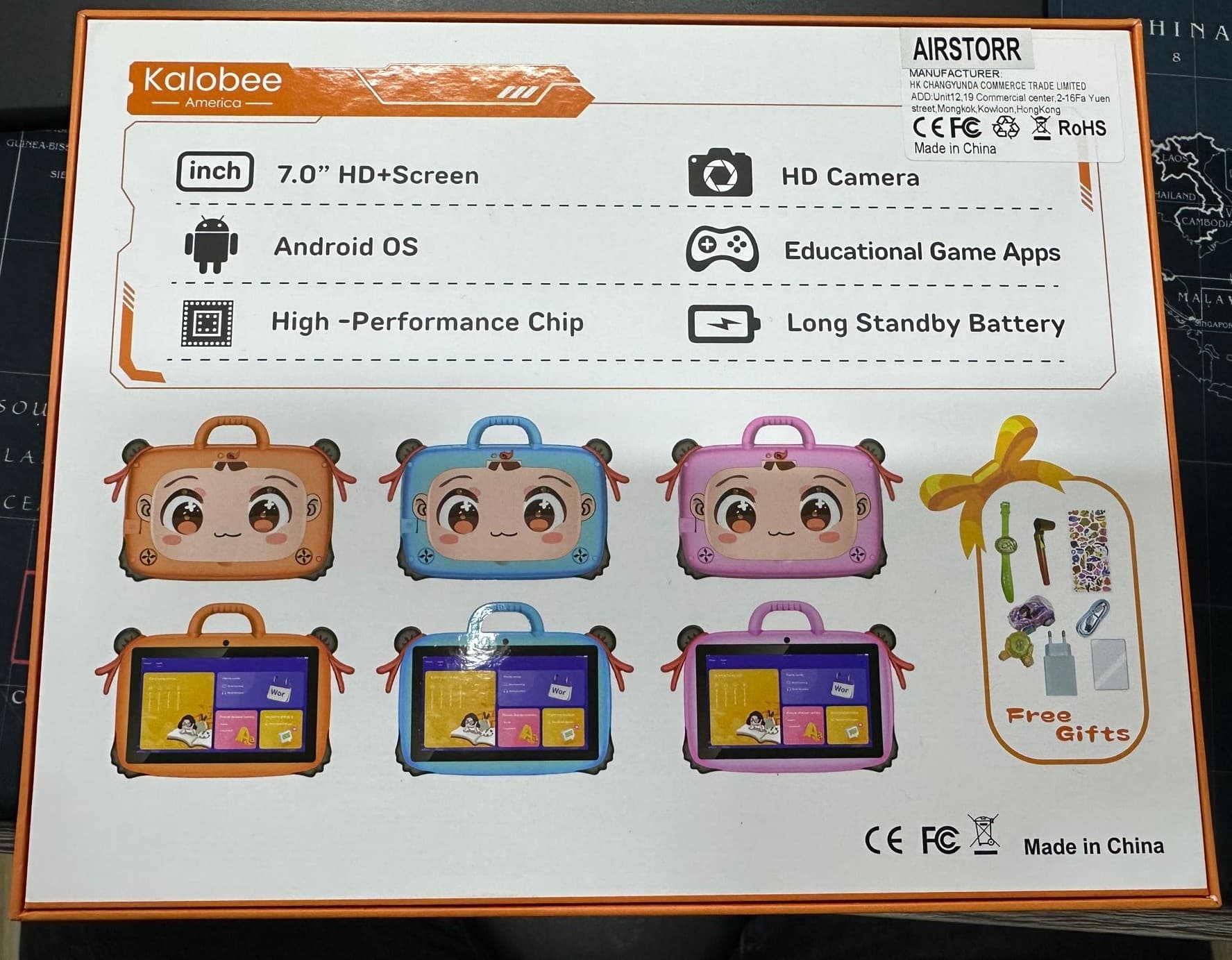 Airstorr Kalobee 7 Inç Çocuklara Android Tabletler 10.0 32GB + 2gb Rom Çocuklar Için Eğitim Tablet Wifi 8