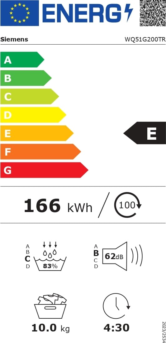 Siemens WQ41G20TTR 9 KG Isı Pompalı Çamaşır Kurutma Makinesi 5