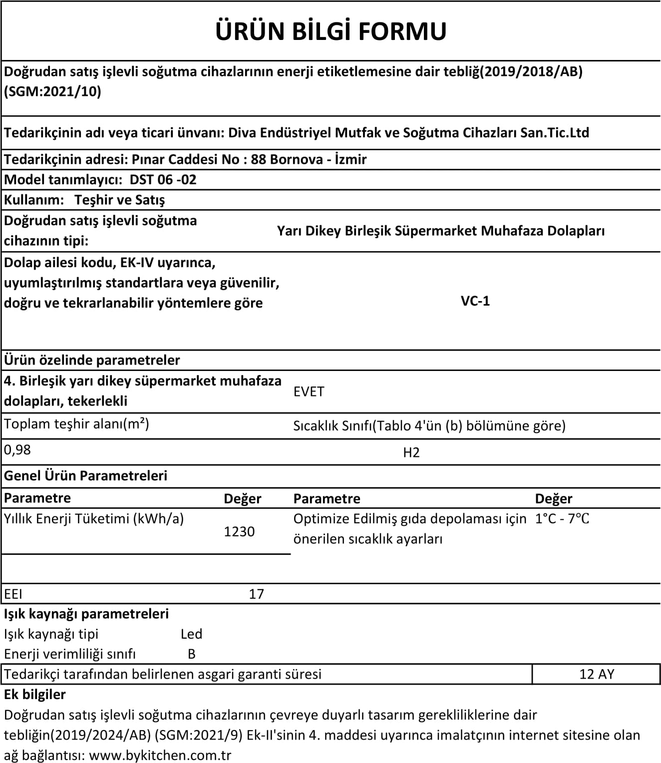 By Kitchen Soğuk Teşhir Dolabı 160L- 3