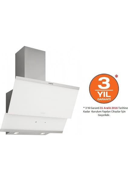 Silverline 3420 Classy Beyaz 60 Cm Cam Davlumbaz