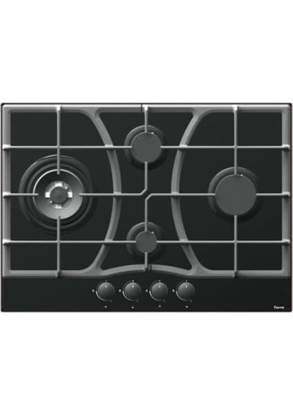 Ferre BF085 Diamond Cam Ocak 70 cm Siyah - Wok Gözlü Ankastre Ocak