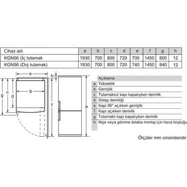 Siemens KG56NQWF0N 508 L IQ500 Alttan Donduruculu Seramik Kaplama No Frost Buzdolabı 5