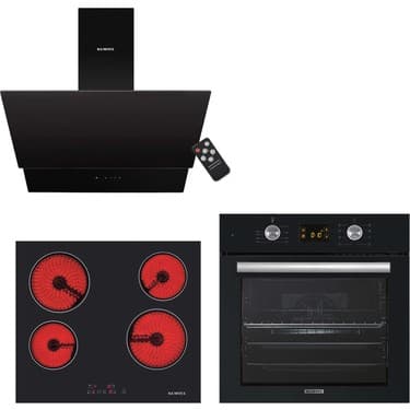 Kumtel Siyah Cam Vitroseramik / Dokunmatik Ankastre Set - 8 Programlı 5