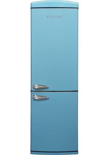 Vestel Retro NFK37101 Düş Mavisi No-Frost Buzdolabı