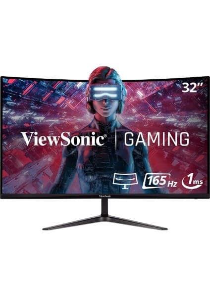 Viewsonic VX3218-PC-MHD 32" 165Hz 1ms (Hdmı+Display) Fhd Curved Monitör