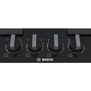 Bosch PPP6A6B20 Serie 6 Gazlı Ocak 60 cm Sert Cam, Siyah 2