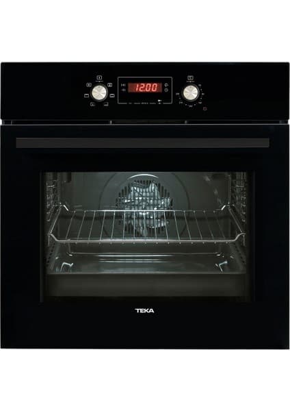 Teka - Hak 627 Bk - Ankastre Multifonksiyonel Dijital Ekranlı Fırın - Gömülebilir Düğme - Siyah Cam - 65 Lt - 111020056