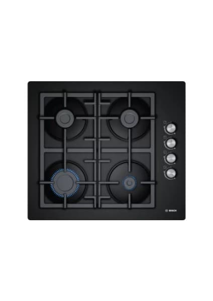 Bosch POP6C6O90O Serie | 2 Gazlı Ocak 60 cm Sert Cam, Siyah