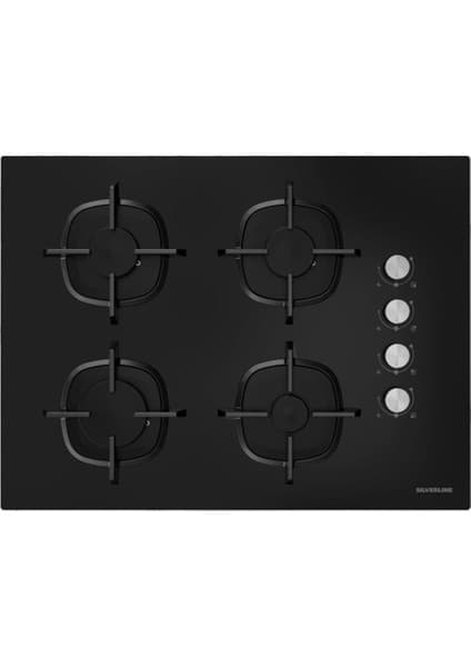 Silverline CS5610B01 70CM 4 Gazlı Siyah Ankastre Ocak