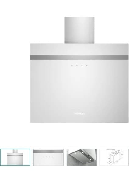 Siemens Arçelik Ade 606-4 G Duvar Tipi Davlumbaz Gümüş Eğimli Tasarım 720 m³/h Yüksek Emiş Gücü