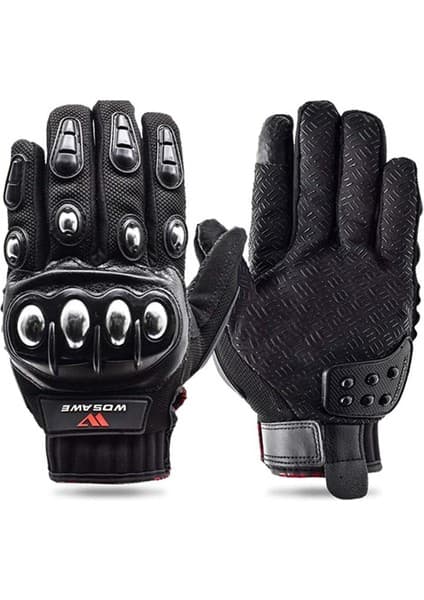 Wosawe Tam Parmak Motosiklet Eldivenleri-M (Yurt Dışından)