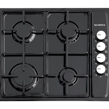 Kumtel 4 Gözlü Ocak + Davlumbaz 2'li Set Siyah 3