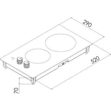 Kumtel Ikili Vitro Seramik Set Üstü Elektrikli Domino Ocak 2
