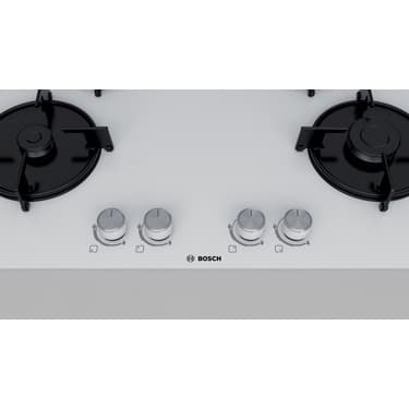 Bosch PNP7B2O10O 4 Gözlü Doğalgazlı Beyaz Cam Ankastre Ocak 3