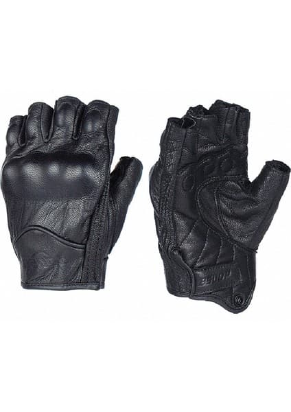 Span Erkek L Beden Siyah Deri Motosiklet Eldiveni - Aşınmaya Dayanıklı & Dokunmatik Ekran Özellikli