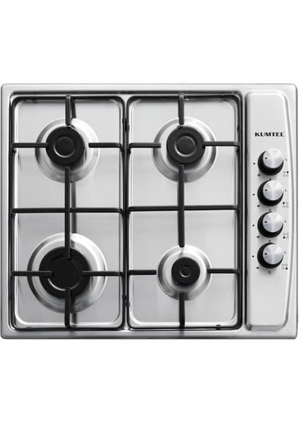 Kumtel KO 410BF Inox 4 Gözü Gazlı Ankastre Ocak Doğalgazlı