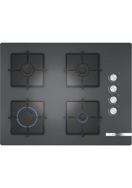 Bosch POP7C9O12O Ankastre Gazlı Cam Ocak Inox