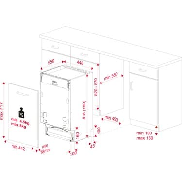 Teka - Dfı 74910 - Tam Ankastre Dijital Ekranlı Bulaşık Makinesi - 9 Programlı 11 Kişilik - 45 cm - 114300005 6