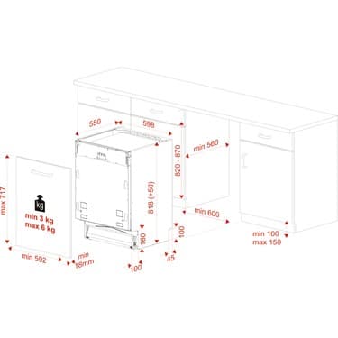 Teka DFI 46700 Tam Ankastre Dijital Ekranlı Bulaşık Makinesi 7 Programlı 14 Kişilik 60 cm 114270022 - 114270009 6