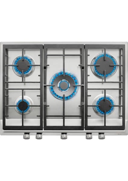 Teka EX 70.1 5G AI AL DR CI Ankastre Paslanmaz Çelik Wok Gözlü Gazlı Ocak Döküm Izgara Inox 70 cm 40212301