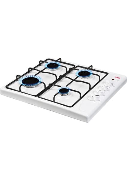 Kumtel KO-420 F NG Beyaz 4 Gözü Gazlı Setüstü Ocak Doğalgaz