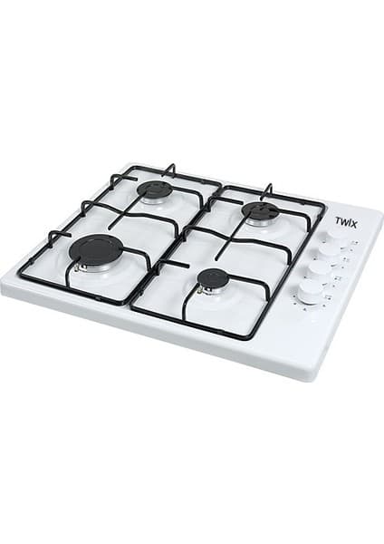 Twix Kumtel Twix 8024 Beyaz Gaz Emniyetli Setüstü Ocak Doğalgazlı