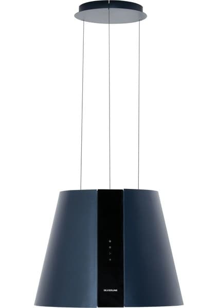 Silverline 4386 Pure Plus Ada Tipi 60 cm Antrasit Mavi Davlumbaz