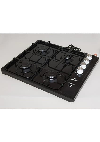 Uğur Katmer Sanayi Uğur Katmer Set Üstü 4lü Siyah Tüplü (Lpg) Çakmaklı Ocak