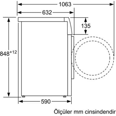 Bosch WAU24T91TR 9 kg 1200 Devir Çamaşır Makinesi 4
