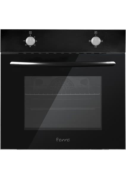 Ferre 2002 TC Siyah Ankastre Fırın - 4 Fonksiyonlu, 64 LT Hacim